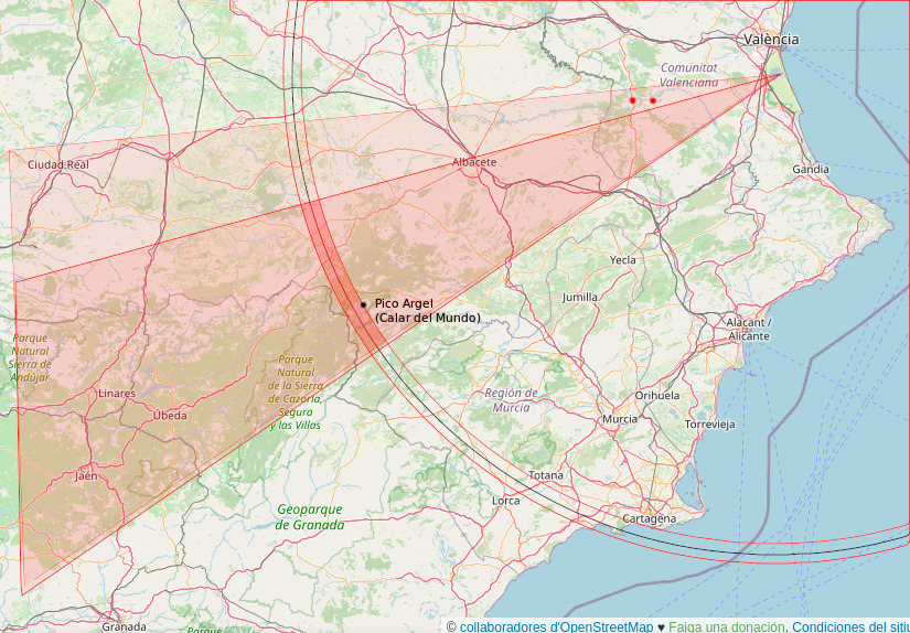 Pico Argel en el mapa