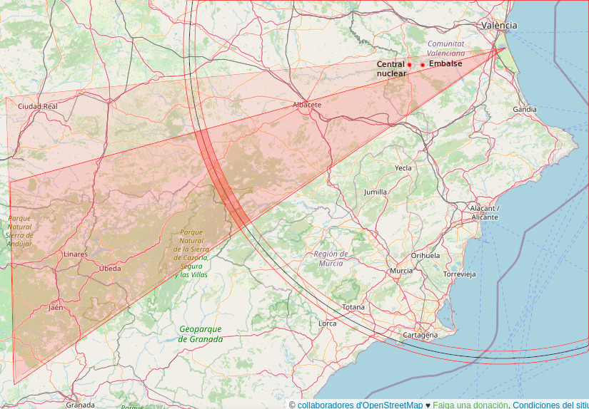 Central de Cofrentes en el Mapa